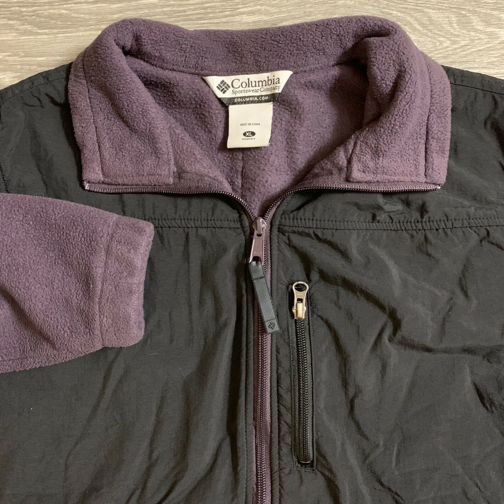 Columbia Purple Fleece Zip Jacket XL Women